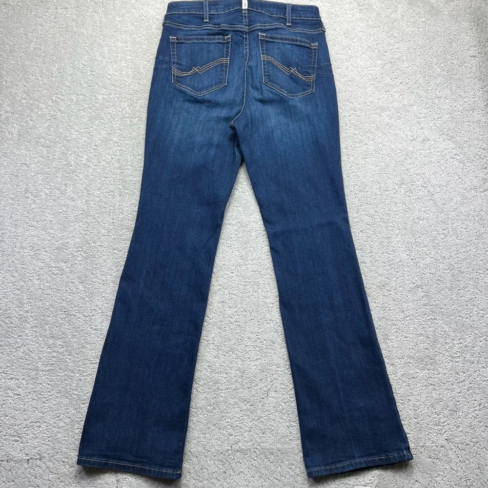 Ariat REAL Jeans Women 31R(31x32.5) High Rise Bootcut Ballary Blue Denim Stretch - Picture 11 of 16